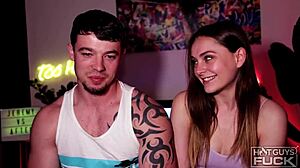 dreamy stud fucks girl doggystyle.