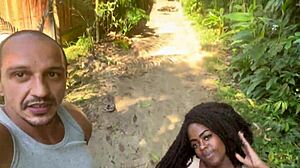 Took pretty girl to waterfall for sex