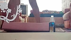 Pussy fucking and pussy play amateur homemade video with Kazakh couple