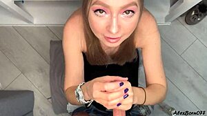 Amelie Dubon Gives Handjob To Orgasm