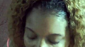 Innocent ebony teen in Philly subtly sucks white cock with suggestive glances