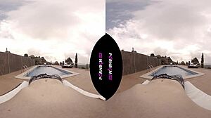 Nympho Latina Neighbor Seduces for Outdoor Poolside Fucking in VR POV