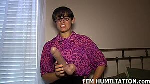 You submit as a sissy in bdsm femdom with toys and anal