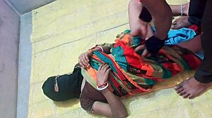 Indian skinny girl moans during blowjob