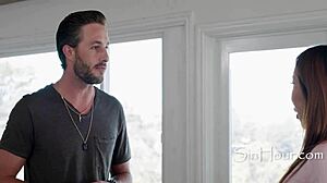 Vacuum broke, but her pussy quakes with Lucas Frost and Nicole Doshi! 😍