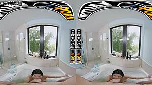 Quick bath fuck with Kiana Kumani in pov vr