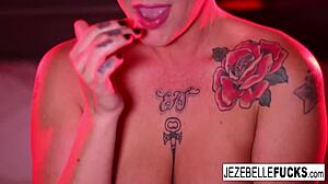 Jezebelle Bond's naughty solo masturbation