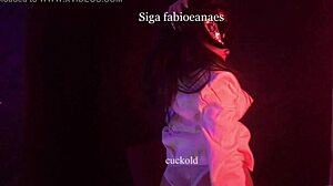 hotwife shows off high heels and stockings for cuckold