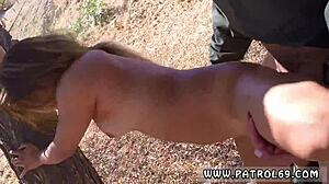 police photoshoot outdoors with interracial twist gets unexpectedly steamy