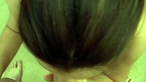 Young 18+ Girl Performs Naked Blowjob with Sexy Charm