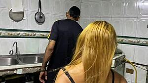 stepson caught watching stepmom stretch for yoga