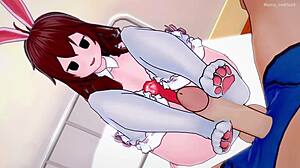 girlfriend mahu dikongkek kuat dalam cosplay arnab