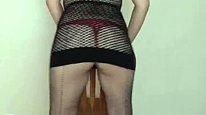 Latina Undresses In Lingerie For Striptease In California