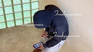 I caught my tenant masturbating on camera, so I asked him to fuck me or I'd report him