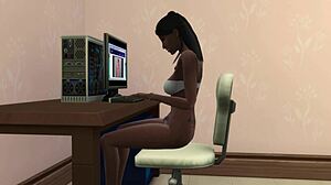 Brother Catches His Sister Masturbating In Her Room