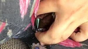 Teasing tight pussy until it squirts hard