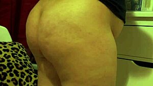 why is this bbw putting on panties and jeans in bedroom?