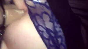 Amazing amateur fucks huge dildo
