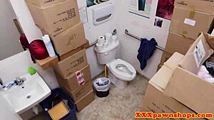 Nurse Sucks Cock in Pawnshop Before Facial Blast!