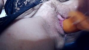 How does this horny babe handle wet anal toys and big cumshots?