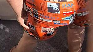 Chubby fat wife strips naked showing big ass and pussy in homemade cougar video