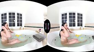 Yo, check VRAllure's Jade Baker touching herself in the bath!