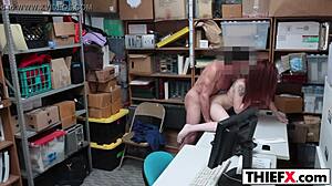 beautiful teen thief gets her ass fucked by big cock in the garage