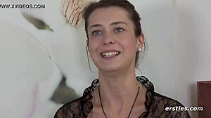 Freya can't look away while teasing herself with a dildo.