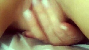 my girlfriend fingers herself with horny pussy