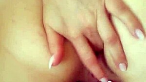 my girlfriend fingers herself with horny pussy