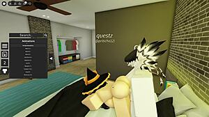 Cute Robloxian Witch Meets Stranger In Group Setting