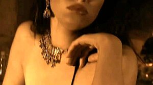 indian brunette seductress rips clothes while dancing and teasing nude