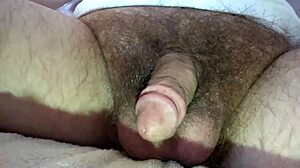 this sitting penis play looks so fun with the hairy cock