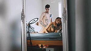 Thotiana94 gets bent over and fucked doggystyle hard by her couple