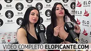 mielcita and almendra sucking banana with cream, swallowing it all, damn!