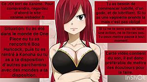 Erza Gives Jerk Off Instructions in French Hentai