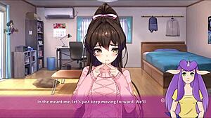 ninnin days part 10 finale with sexy brunette and big tits in game