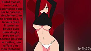 Erza Gives Jerk Off Instructions in French Hentai