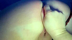 Curvy Housewife Receives Anal and Pussy Double Penetration in Bedroom Close-Up