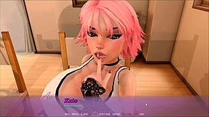 स्टेपमॉम हार्ड टिज करती है, बोतल को कॉक की तरह जर्क करते हुए