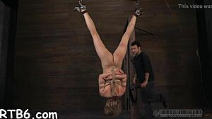 Fastened Serf Receives Lusty Pleasuring Her Naughty Twat