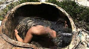 Melisa masturbates to orgasm in Mexico.