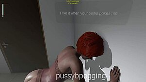 Fat guy and black girl at some model agency scene.