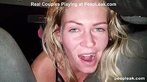 Amateur couple shares warm moment after sloppy blowjob and handjob