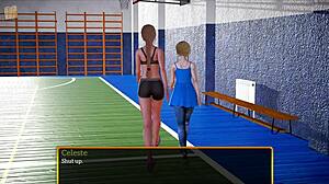 blonde teen plays game in family series