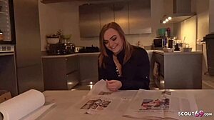 german scout - redhead hobby girl alice from flensburg filmed first time