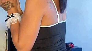 Tattooed Brunette Pornstar Solo Reality Show