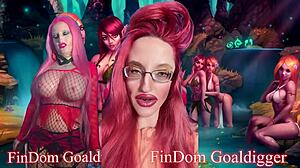 goddess in glasses demands more pay during jerk off instructions