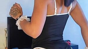 Tattooed Brunette Pornstar Solo Reality Show