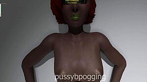 Fat guy and black girl at some model agency scene.